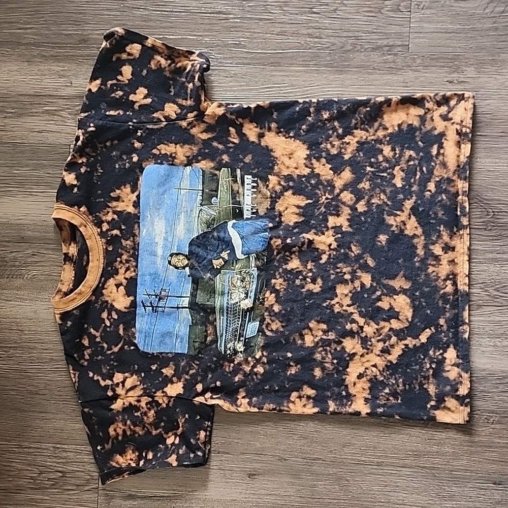 Ice Cube Rapper Tie Dye T-shirt Orange Brown Size M
